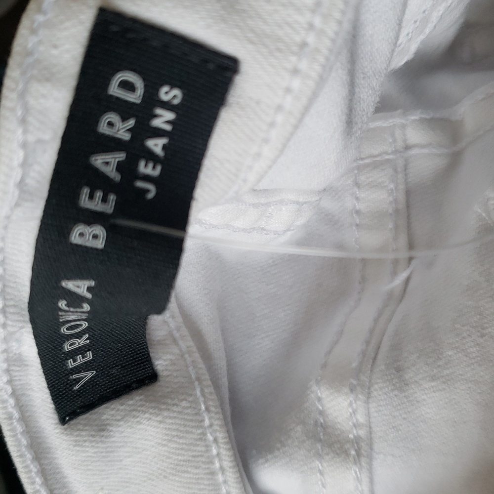 Veronica Beard Debbie High-Rise Skinny Jeans, White - Picture 11 of 15